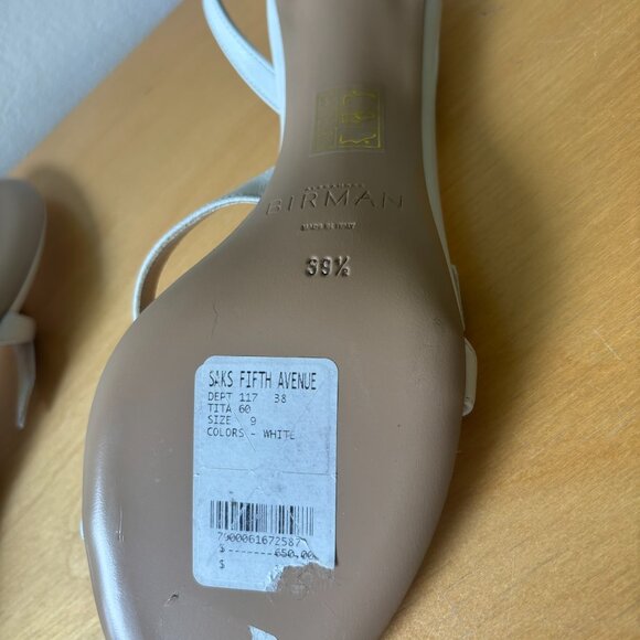 Alexandre Birman 60MM ​Leather Slingback Strappy Sandal in White - Picture 7 of 7